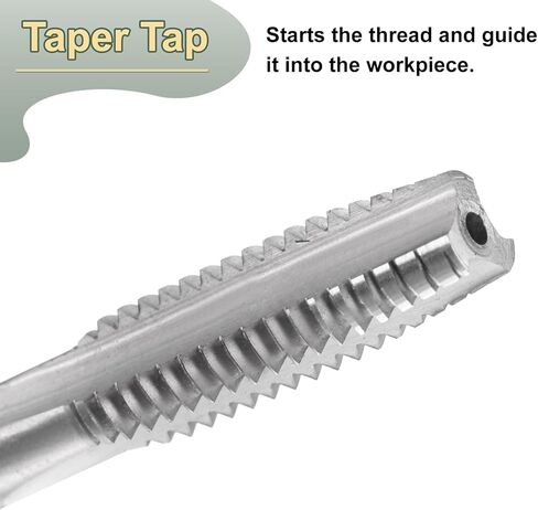 UXCELL 2PCS TAPER TAPER TAP M10 X 1.5 H2 METIC THED TAPER TAPS TAPS FLUTE STAPT in Saudi Arabia