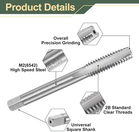 UXCELL 2PCS TAPER TAPER TAP M10 X 1.5 H2 METIC THED TAPER TAPS TAPS FLUTE STAPT in Saudi Arabia