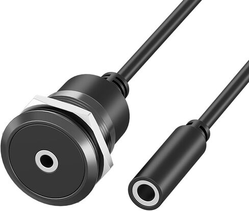 Penglin 2pcs 3.5mm TRS Stereo Plane Panel Adapter - 1/8 "من الذكور إلى الإناث كابل مثبتة in Saudi Arabia