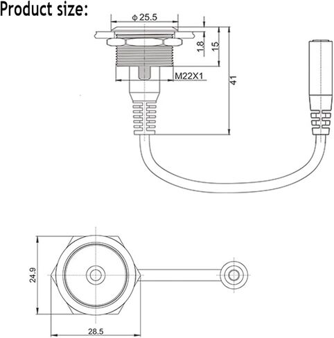 Penglin 2pcs 3.5mm TRS Stereo Plane Panel Adapter - 1/8 "من الذكور إلى الإناث كابل مثبتة in Saudi Arabia