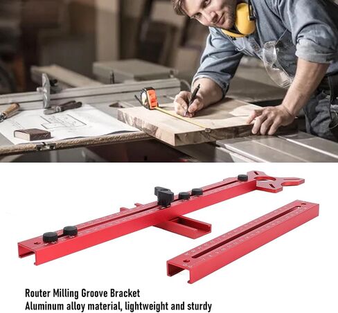 Evgatsauto Woodworking Router Guide Aluminium Sploy Groove Bracket for Drearing Dircle Dircle Milling Projects araled Wood Project in Kuwait