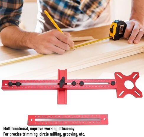 Evgatsauto Woodworking Router Guide Aluminium Sploy Groove Bracket for Drearing Dircle Dircle Milling Projects araled Wood Project in Kuwait
