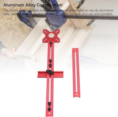 Evgatsauto Woodworking Router Guide Aluminium Sploy Groove Bracket for Drearing Dircle Dircle Milling Projects araled Wood Project in Kuwait