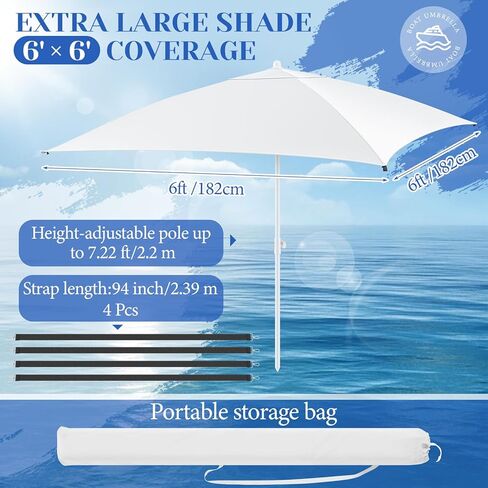 قارب مظلة المظلة قوارب شمس الظل مجموعة 6 '× 6' مقاومة للماء bimini الغطاء الأشرطة السميكة تصل إلى 94 بوصة مع كيس التخزين على شكل d على شكل d in Saudi Arabia