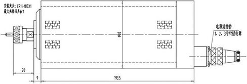 220 فولت 1.5 كيلو واط 2HP الهواء المبرد 80 مم ER11 4 محرك مغزل محرك + 1.5kw العاكس VFD + قوس مجموعة in Kuwait