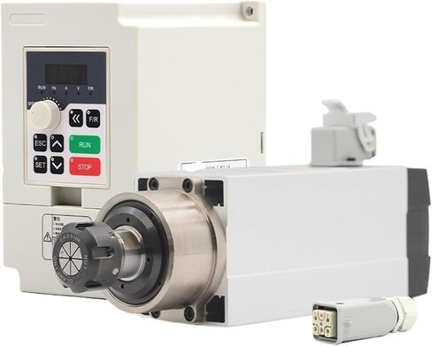 220v 2.2kw ER25 air Cooled Wooden Spindle 4pcs Ceramic Ball Bearings 0.01mm and 2.2kw VFD/Inverter(Ceramic Ball Bearing) in Saudi Arabia