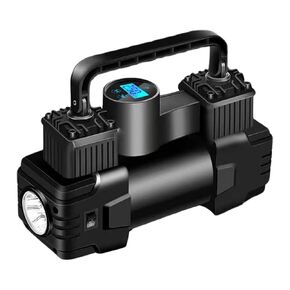 Digital Display 12V 150PSI Mini Dual Cylinder Heavy Duty Tire Inflator with LED Light in Kuwait