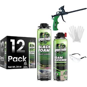 Black Foam Sealant - (2x24 Oz) Expanding Polyurethane Pond & Landscape Foam, UV Resistant, Water Proof, Acoustic & Thermal Insulation, Gun Not Included - 2 Pack in Saudi Arabia