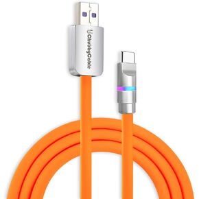 CHUBBYCABLE NEON CHUBBY-كابل الشحن السريع مع الضوء الذكي RGB COLL LED UP LED كابل شحن USB ، الأخضر ، USB-A إلى النوع C ، 6.6 قدم in Kuwait