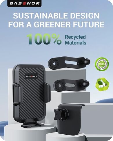حامل هاتف Basenor Mount Magnetic حامل 360 درجة قابلة للتعديل لنموذج Tesla 3 Highland 2024 2025 Tesla Model Y 2025 Refresities (Juniper) الملحقات الداخلية تناسب كل iPhone Android مع حلقة مغناطيسية in Kuwait