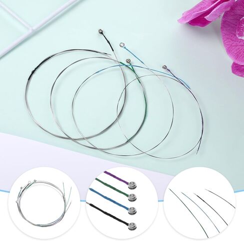 Violin Strings 4/4 Full Set, Universal Violin Strings Replacement Premium Steel Core Long-lasting Instrument Accessories for All Levels Violins in Saudi Arabia