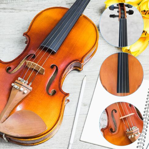Violin Strings 4/4 Full Set, Universal Violin Strings Replacement Premium Steel Core Long-lasting Instrument Accessories for All Levels Violins in Saudi Arabia