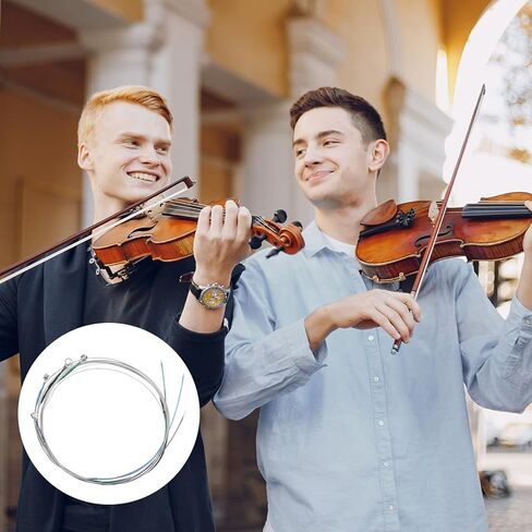 Violin Strings 4/4 Full Set, Universal Violin Strings Replacement Premium Steel Core Long-lasting Instrument Accessories for All Levels Violins in Saudi Arabia