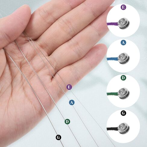 Violin Strings 4/4 Full Set, Universal Violin Strings Replacement Premium Steel Core Long-lasting Instrument Accessories for All Levels Violins in Saudi Arabia