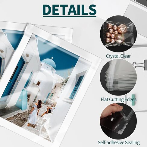 ZBEIVAN 100 Pack 11 1/4" x 14 3/16" Acid-Free Crystal Clear Sleeves Storage Bags for 11x14 Art Prints, Photo Framing Mats, and Craft Wrapping in Saudi Arabia