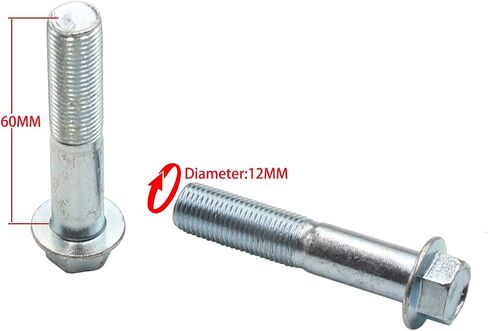 M12 Hex Head Flange Bolt 25 30 40 45 50 60 70 80 90 x 1.25 Pitch, Class 8.8 Zinc (M12-1.25 x 60) in Saudi Arabia