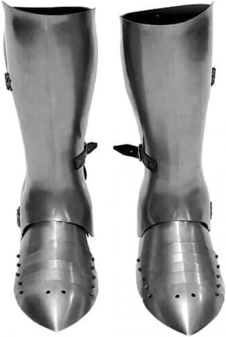 Medieval Knight Gothic Shoes Sabatons Greaves Historical Wearable Armor Shoes Leg Guard LARP Warrior Cosplay Sabaton Feet Armor Costume in Saudi Arabia