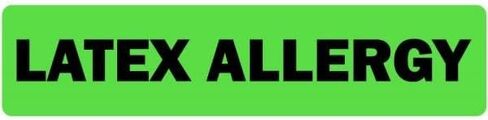 Latex Allergy Labels - Bright Green, 500 Labels/Roll, 0.375" x 1.625" - Perfect for Medical, Healthcare, Laboratory, and Childcare Settings | LabelValue in Saudi Arabia
