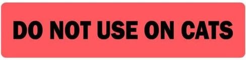 LabelValue.com | Do Not Use On Cats - 0.375" x 1.625" Veterinary Labels/Stickers, [500 Labels/1 Roll], Bright Red - Warning Stickers for Veterinary Clinics/Hospitals in Saudi Arabia