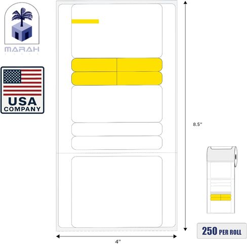 ملصقات Marah Prescription Direct Direct Thermal Prescription Labels 4 "W X 8.5" L RX تسميات الصيدلة مع صيدلية الصيدلية الصيدلية الصيدلية الصيدلية 250 لكل لفة (6ROLLS في الحالة ، 1500 في المجموع) in Saudi Arabia