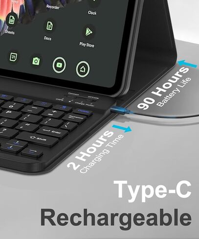 Touch Keyboard Case for Google Pixel Tablet 11 Inch, Magnetic Keyboard for Pixel Tablet 2023/2024 with Trackpad, Detachable Keypad, Protective Cover with Stylus Pen Holder & Speaker Dock, Deep Blue in Saudi Arabia