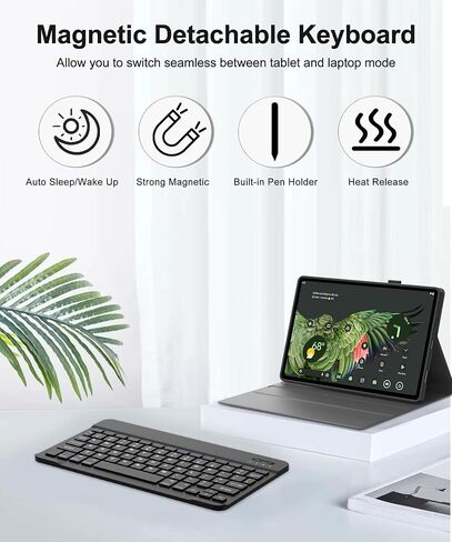 Touch Keyboard Case for Google Pixel Tablet 11 Inch, Magnetic Keyboard for Pixel Tablet 2023/2024 with Trackpad, Detachable Keypad, Protective Cover with Stylus Pen Holder & Speaker Dock, Deep Blue in Saudi Arabia
