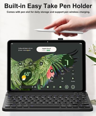 Touch Keyboard Case for Google Pixel Tablet 11 Inch, Magnetic Keyboard for Pixel Tablet 2023/2024 with Trackpad, Detachable Keypad, Protective Cover with Stylus Pen Holder & Speaker Dock, Deep Blue in Saudi Arabia