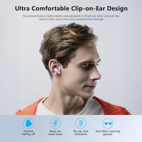 Open Ear Air Conduction Headphones Wireless Bluetooth Headphones with Digital Display Charging Case 48 Hours Playtime Sports Headphones with Earhooks for Workout Driving Walking with iPhone Android in Saudi Arabia