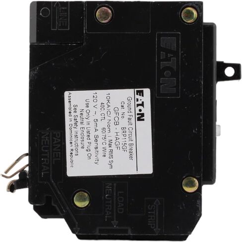 CUTLER-HAMMER BRP115GF 15 Amp Single Pole Circuit Breaker - GFCI Protection, 120/240V, Plug-On Neutral, UL Listed (1) in Saudi Arabia