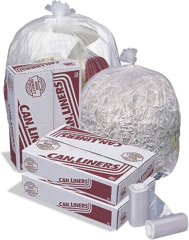 Pitt Plastics High-Density Mini-Roll Can Liners, 12-16 gal, 6 mic, 24 x 33, Natural Color - Includes 1000 bags. in Saudi Arabia