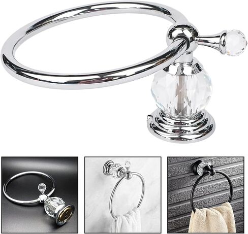 Sturdy Wall Mounted Towel Rack for Ring Designed for Living Room and Bathroom (Silver) in Saudi Arabia