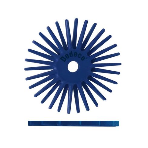 Dedeco Sunburst Radial Bristle Discs 48-Pack - 1" Curved - Brown 36 Grit (Ultra-Coarse) - Aluminum Oxide for Polishing & Finishing in Kuwait