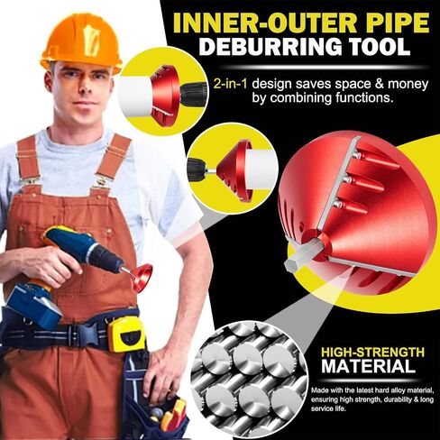 2 في 1 أداة deburring الأنبوب الداخلي ، أداة PVC Chamfer ، Chamfer Reamer ، أداة Pipe Deburring Reamer Plumbing Tool مقابل 0.75 "إلى 3.89" PVC ، CPVC ، ABS ، PP ، PE (OD FIT 0.75 "إلى 3.5" ، ID Fit 0.92 "" إلى 3.89 ") in Saudi Arabia