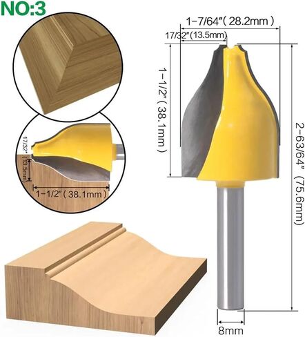 8mm Shank Milling Cutter 1pcs(NO3) in Saudi Arabia
