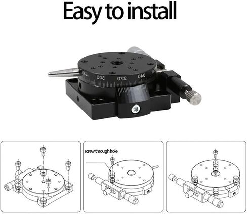 R Axis Type Manual Rotating Platform Sliding RSP40-L 360 Degree Stage Bearing Linear Stage 9.8N 40mm(RSP40-L) in Saudi Arabia