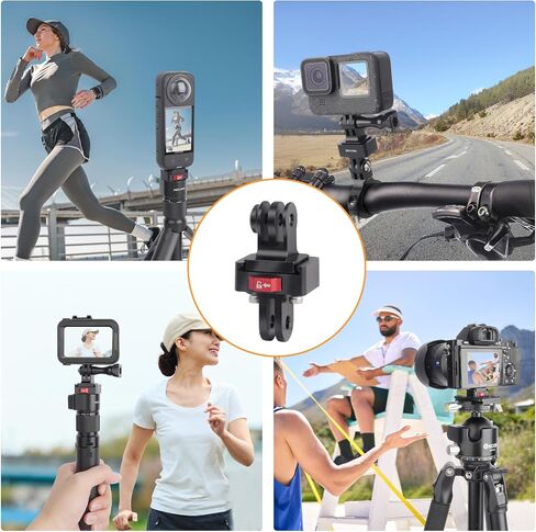 محول تركيب لوحة التحرير السريع ، إعداد سهل مع محول حامل ثلاثي ثلاثي الأبعاد برغي لـ GO PRO/DJI/Insta360/Sony ZV-1F/Canon G7X Mark III للترايبود/monopod/slider in Kuwait
