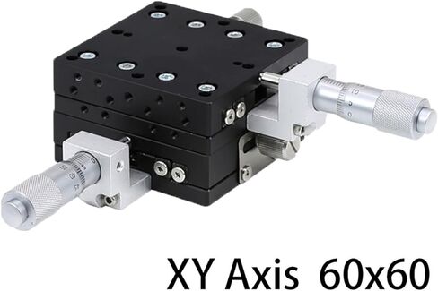XY AXIS 60X60MM LY60-R LY60-L LY60-C منصة زرقاء انزلاق طاولة سكة حديد أفقية من نوع الإزاحة اليدوي (LY60-L) in Saudi Arabia