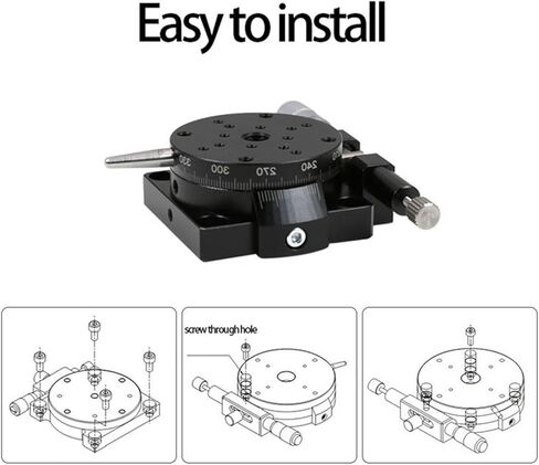 R AXIS 125mm RSP125-L 360 درجة منصة الدوران المنزلق مرحلة تحمل المرحلة الخطية 49N 5KGF 125MM in Kuwait
