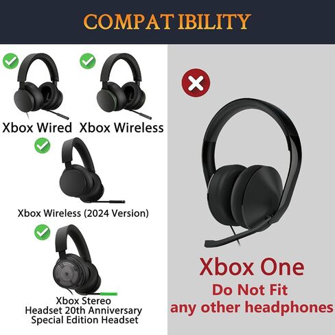 Soulwit Protein Leather Leather Propads لـ Microsoft Xbox Wireless (إصدار 2024)/سماعة الرأس السلكية ، وسائد أذن لبرنامج Xbox Stereo 20th Seminivary Edition Headset - Black in Saudi Arabia