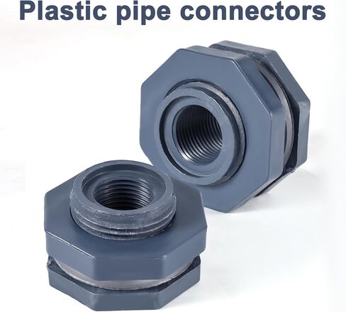 4pcs 1/2 بوصة موصل تركيب حاجز NPT ، محول تركيبات حاجز PVC مع 4 حشوات محول خرطوم حديقة لبرميل المطر خرطوم دلو. in Saudi Arabia