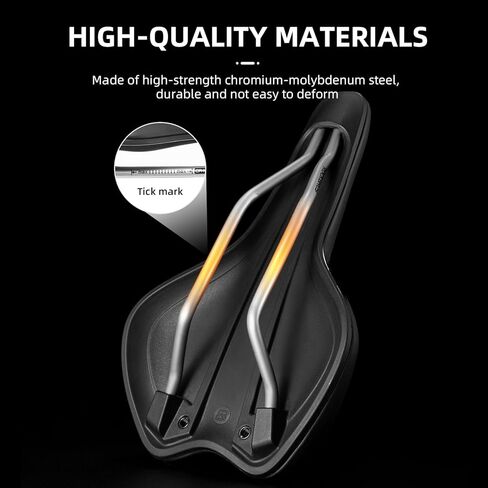 ROCKBROS Bike Seat, Comfortable Bike Seat Cushion for Men Women，Lightweight Adjustable Bicycle Seat with Ventilation & Shock-Absorbing, Waterproof Bike Saddle for Road/Indoor Bikes in Saudi Arabia