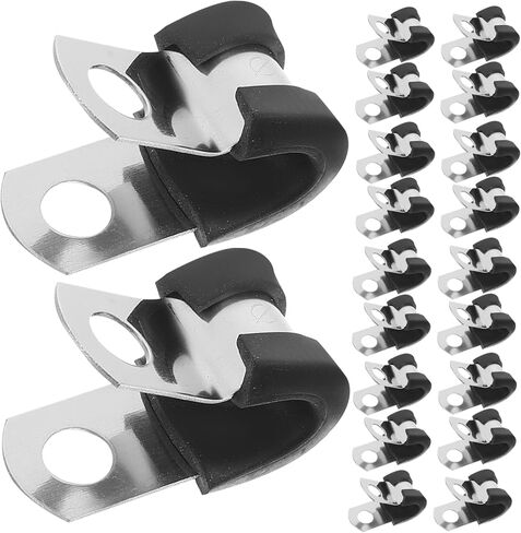 Pretyzoom 20pcs مشابك حزام شاقة على شكل حرف U لخراطيم آمن واتصالات الكابلات بمشبكات خرطوم المعادن للاستخدام in Saudi Arabia