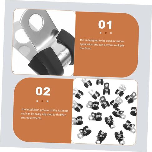 Pretyzoom 20pcs مشابك حزام شاقة على شكل حرف U لخراطيم آمن واتصالات الكابلات بمشبكات خرطوم المعادن للاستخدام in Saudi Arabia