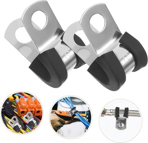 Pretyzoom 20pcs مشابك حزام شاقة على شكل حرف U لخراطيم آمن واتصالات الكابلات بمشبكات خرطوم المعادن للاستخدام in Saudi Arabia