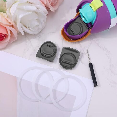 3pcs Bottle O Seal Ring & 3pcs Gasket Replacement Stopper for Owala FreeSip Cap, Silicone Water Bottle Plug Stopper BPA Free Top Lid Mouth Parts Compatible with Owala FreeSip 24oz 32oz in Saudi Arabia