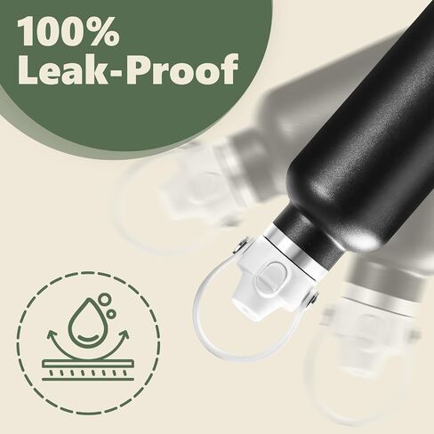 غطاء تلقائي للوجه لزجاجة الفم القياسية قارورة المائية ، غطاء صنبور لزجاجة الفم الضيقة Hydroflask ، غطاء بديل مع قفل زر in Kuwait