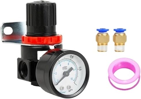 AR2000 1/4 inch Thread Pneumatic air Compressor Pressure Regulator Pressure reducing Valve 4mm 6mm 8mm 10mm 12mm Connector(AR2000 and 10mm) in Saudi Arabia