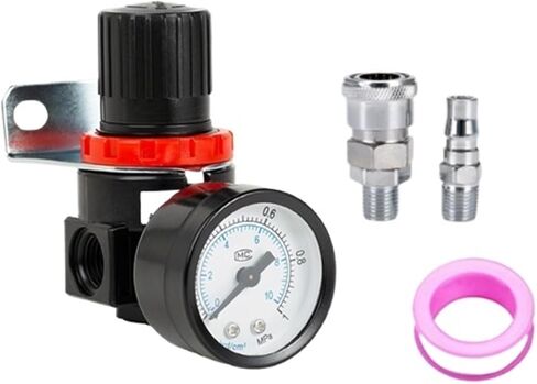 AR2000 1/4 inch Thread Pneumatic air Compressor Pressure Regulator Pressure reducing Valve 4mm 6mm 8mm 10mm 12mm Connector(AR2000 and 10mm) in Saudi Arabia