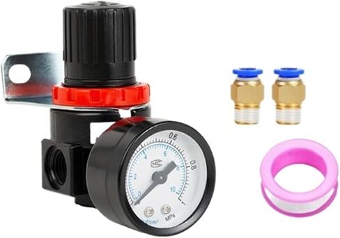 AR2000 1/4 inch Thread Pneumatic air Compressor Pressure Regulator Pressure reducing Valve 4mm 6mm 8mm 10mm 12mm Connector(AR2000 and 10mm) in Saudi Arabia