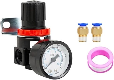 AR2000 1/4 inch Thread Pneumatic air Compressor Pressure Regulator Pressure reducing Valve 4mm 6mm 8mm 10mm 12mm Connector(AR2000 and 10mm) in Saudi Arabia